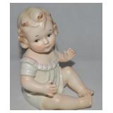 Vtg Porcelain Piano Baby Japan #U-5649 Girl