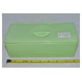 Vtg Jeannette UV Reactive Jadeite Refrigerator