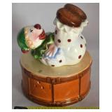 Vtg Japan Ceramic Clown & Circus Drum Salt &Pepper