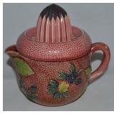Vtg Japan Painted Ceramic Juicer Pitcher (some