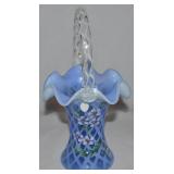 Vtg Fenton New Century Blue Diamond Opalescent