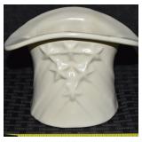 Vtg McCoy Pottery Stars & Stripes Ivory Hat Vase