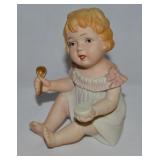 Vtg Royal Crown Porcelain Piano Baby Girl