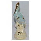 Vtg Ceramic Lustreware Water Bird Heron Flower