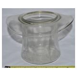 Antique Glass Top Hat Vase 7" Wide Brim