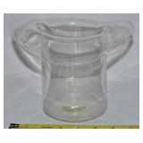MCM Blenko Clear Art Glass Top Hat Vase 7 5/8