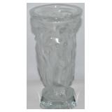 Vtg Lalique-style Frosted & Clear Crystal Nudes