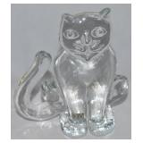 MCM Kosta Boda Flatback Cat Kitten Paperweight