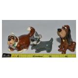 (3) Vtg Walt Disney Lady & the Tramp Dog Figures