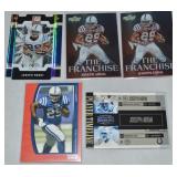 (5) Joseph Addai Colts Football #'d Cards w/