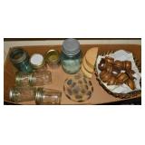 Box Lot of Misc w/ Marble Bookend, Snake Dish,