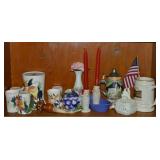 Shelf Contents Lot: Mostly Ceramics/Pottery w/