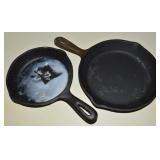 (2) Taiwan Cast Iron Skillets 6.5" & 7.5"