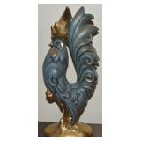 MCM Handpainted Ceramic Rooster Figure 11.75"