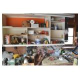 Garage White Wall Unit/Red Bench Contents Lot