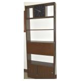 MCM Style Bookcase w/ Cabinet Base & Built in