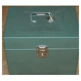 Vtg Portafile Metal Storage Box w/ keys + Paper
