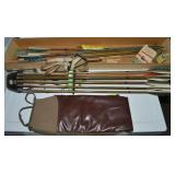 Collection of Vintage Wood w/ Metal Tip Arrows +