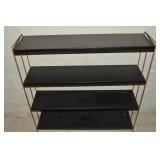 Vintage Metal w/ Brass Ends 4 Tier Shelf 36.25"w