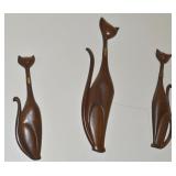 MCM Sexton 3pc Metal Siamese Cat Wall Art Set