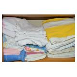 Closet Shelf Contents Lot: Bathroom Vintage Towel+