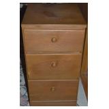 Vintage 3 Drawer Night Stand 15 x 13.5 x 26t