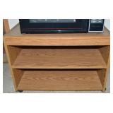 Vtg 2 Tier Wheeled Microwave Stand 28.5w x 19d