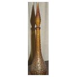 MCM Empoli Italian Amber Hobnail Genie Bottle