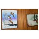 (2) Framed Original Signed Wildlife Art Pieces
