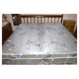 MCM King Bed w/ Cathedral Pattern Headboard,
