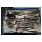 Box of Antique Silverplate Flatware: Embassy, WA