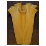 Muurla Finland Orange Blown Art Glass Vase 12t