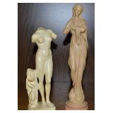 (2) Vintage Italian Statues: Madonna & Venus de