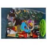 Lidded Tote of Toys w/ California Raisins Army Men