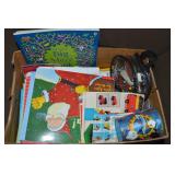 Paper Box of Children's Items: Mostly Art/Coloring