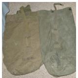 (2) Vtg US Military C-Bags w/ U.S.N. (& US)