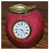 Andrea by Sadek Quartz Apple Clock Paperweight