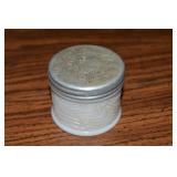 Art Deco Larkin Co Cold Cream Embossed Milk Glass