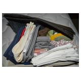 Handled Chicken Wire Basket w/ Linens (Mostly)