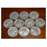(10) 90% Silver US Washington Quarters