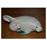 Coad Peru Art Pottery Manatee Mother & Baby