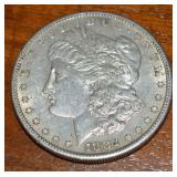 1882 S 90% Silver US Morgan Dollar Coin