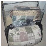 Contempo Quilted Floral Bedding w/ (2) Pillows