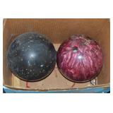 (2) Vintage Bowling Balls - Great Lawn Art Pcs!