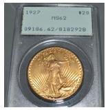 1927 $20 St Gaudens Double Eagle Gold Coin PCGS