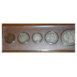 1911 US 5 Coin Set w/ Silver Barber Half Dollar,