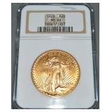 1928 $20 St Gaudens Double Eagle Gold Coin NGC