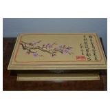 Wooden Box w/ (5) Polished Alabaster Eggs