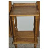 Vintage Wooden 2 Tier Stand 26.5t x 14w x 11.5d
