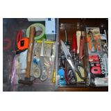 Lidded Tote & 2 Trays of Hand Tools